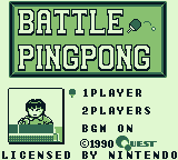 Battle Pingpong screenshot 3 for GameBoy